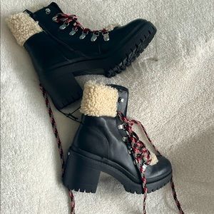 Universal Threads Black Cozy Combat boots